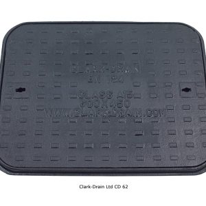 Manhole Cover and frame D/Iron 600mm x 450mm 1.5 Ton A15