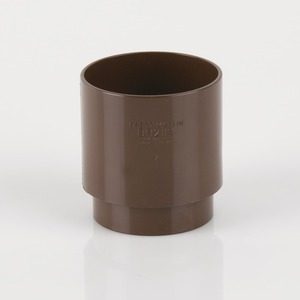 Brett Martin 68mm Round Downpipe Connector Brown