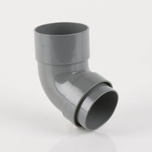 Brett Martin 68mm Round 112° Offset Downpipe Bend Grey