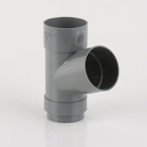 Brett Martin 68mm Round 112° Downpipe Branch Grey