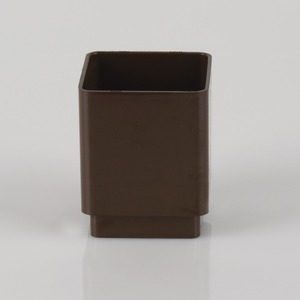 Brett Martin 65mm Square Downpipe Connector Brown