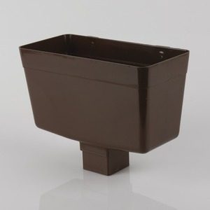 Brett Martin 65mm Square Downpipe Rainwater Head Brown