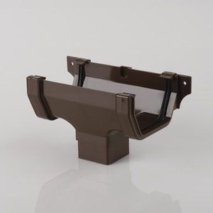 Brett Martin 114mm Squarestyle PVCu Running Outlet Brown