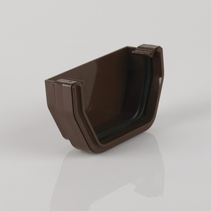 Brett Martin 114mm Squarestyle PVCu External Stopend Brown