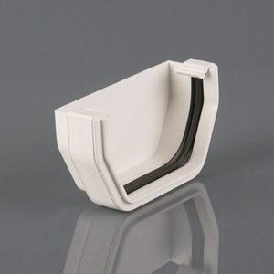 Brett Martin 114mm Squarestyle PVCu External Stopend White