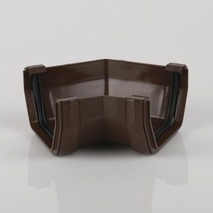 Brett Martin 114mm Squarestyle PVCu 135° Gutter Angle Brown