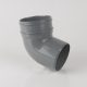 Brett Martin 110mm Push Fit PVCu 92° Single Socket Bend Grey