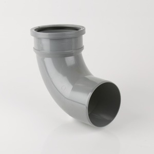 Brett Martin 110mm Push Fit PVCu 92° Single Socket Bend Grey