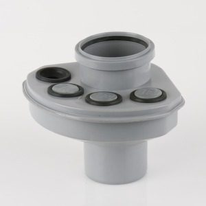 Brett Martin 110mm PVCu Push Fit Waste Inlet Manifold Grey