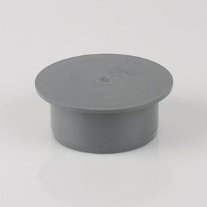 Brett Martin 110mm PVCu Socket Plug Grey