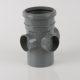 Brett Martin 110mm PVCu Double Fixing Soil Pipe Bracket Grey