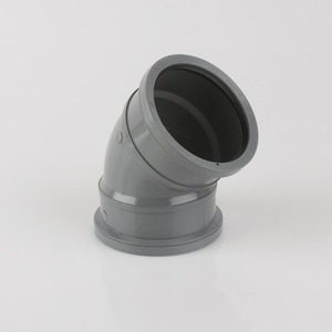 Brett Martin 110mm Push Fit PVCu 135° Double Socket Bend Grey