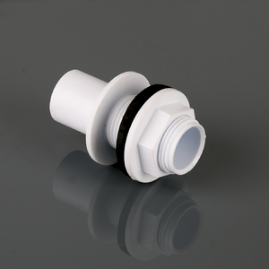 Brett Martin 21.5mm Overflow Straight Compression Socket Tank Connecter White