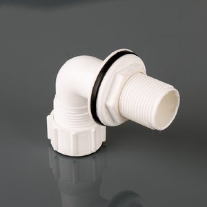 Brett Martin 21.5mm Overflow Bent Compression Socket Tank Connecter White