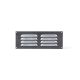 Metal 225mm x 75mm Louvre Grill Aluminium