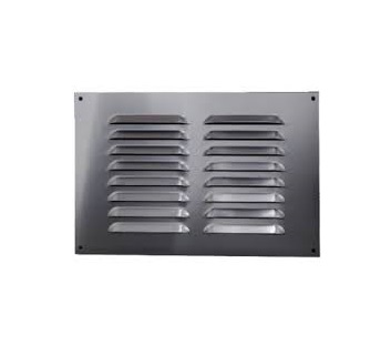 Metal 225mm x 150mm Louvre Grill Aluminium