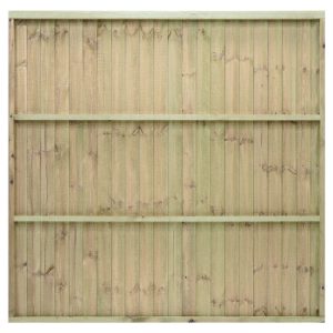 Standard Featheredge Fence Panel Green 1.8m