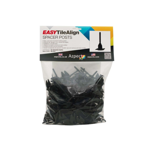 Easy Tile Align Spacing Post Black 3mm (150 per bag)