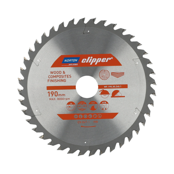 Clipper Pro Wood Blade 190mm x 2 ,8/1 , 8x20 Z4