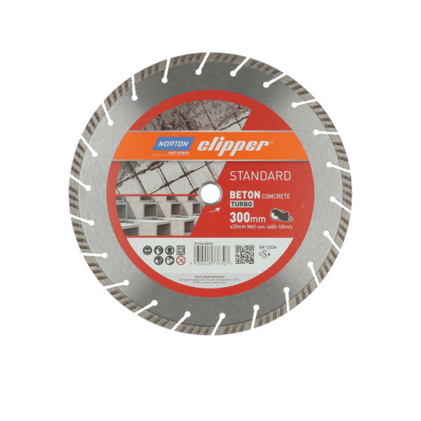 Clipper Diamond Blade Standard Beton Turbo 300mm x 20mm