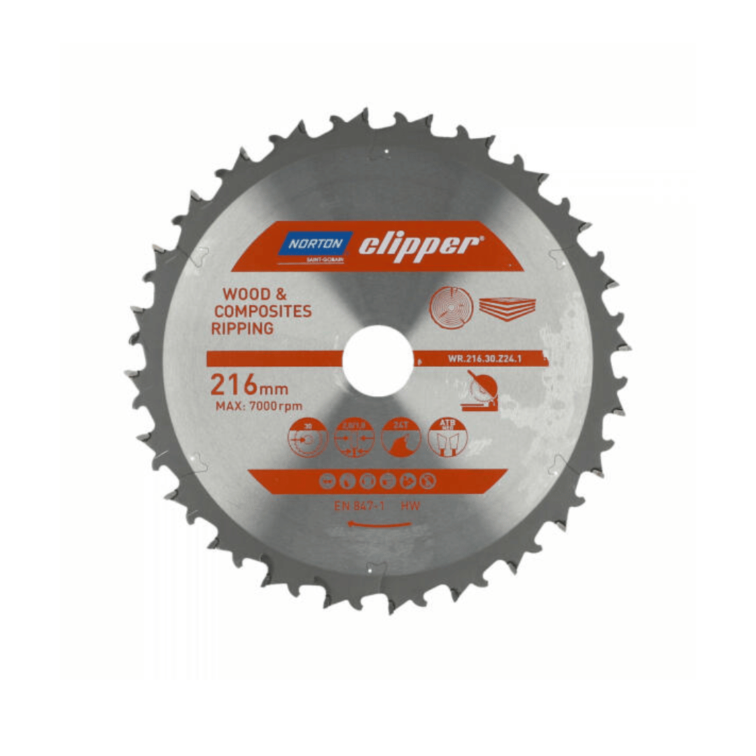 Clipper Pro Wood Blade 216mm 30Bore