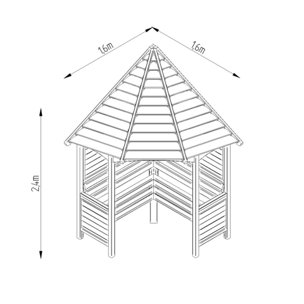 Forest Garden Venetian Corner Arbour