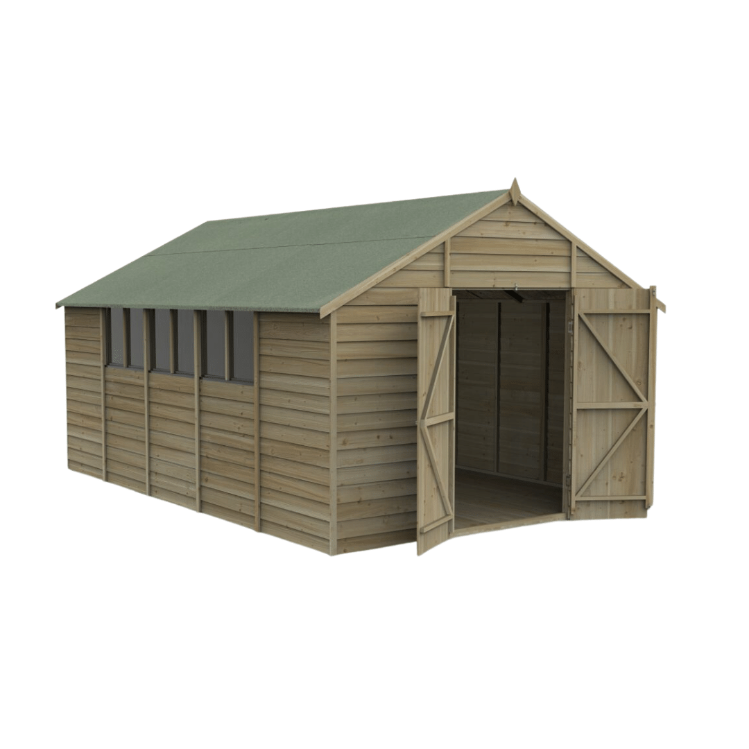 Apex Shed Overlap Pressure Treated 10ft x 15ft