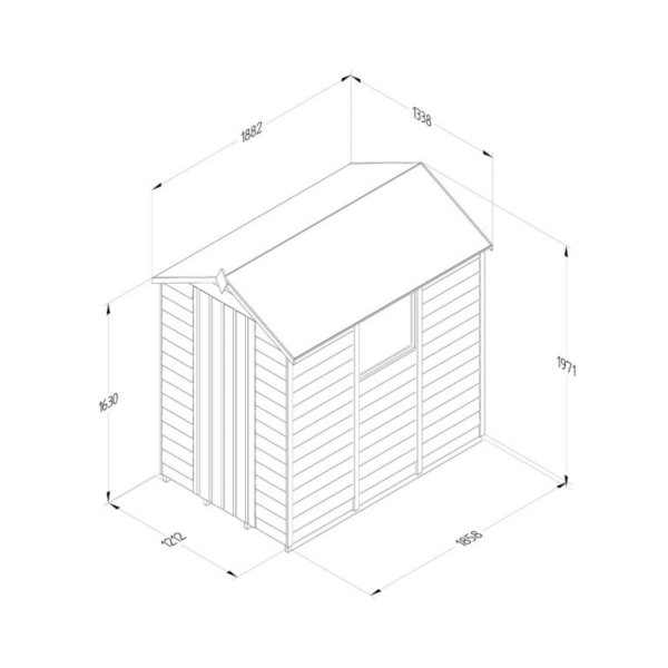 Apex Shed Overlap Pressure Treated 6ft x 4ft