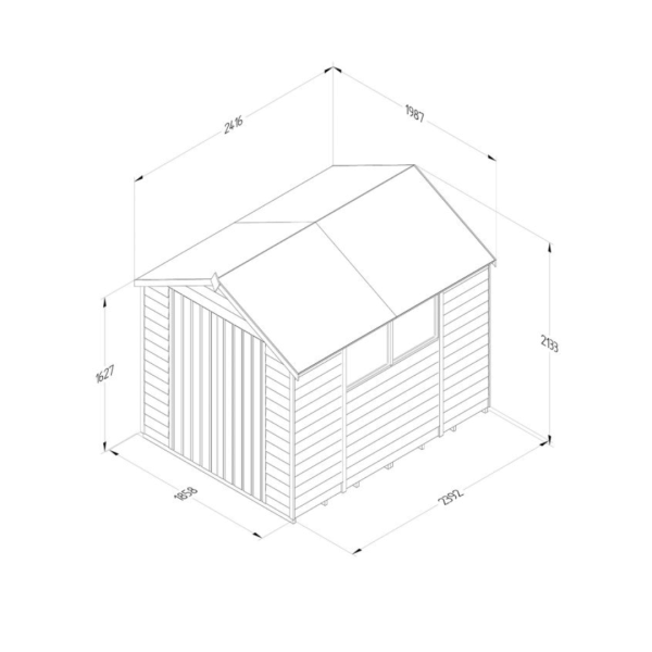 Apex Shed Overlap Pressure Treated 8ft x 6ft