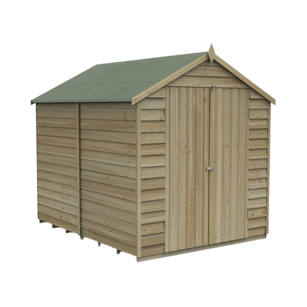 Apex Shed Overlap Pressure Treated 8ft x 6ft No Window