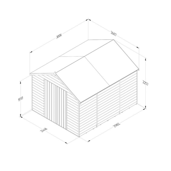 Apex Shed Overlap Pressure Treated 10ft x 8ft