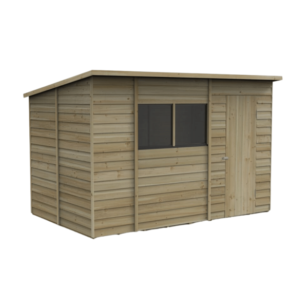 Overlap Pressure Treated Pent Shed 10 x 6