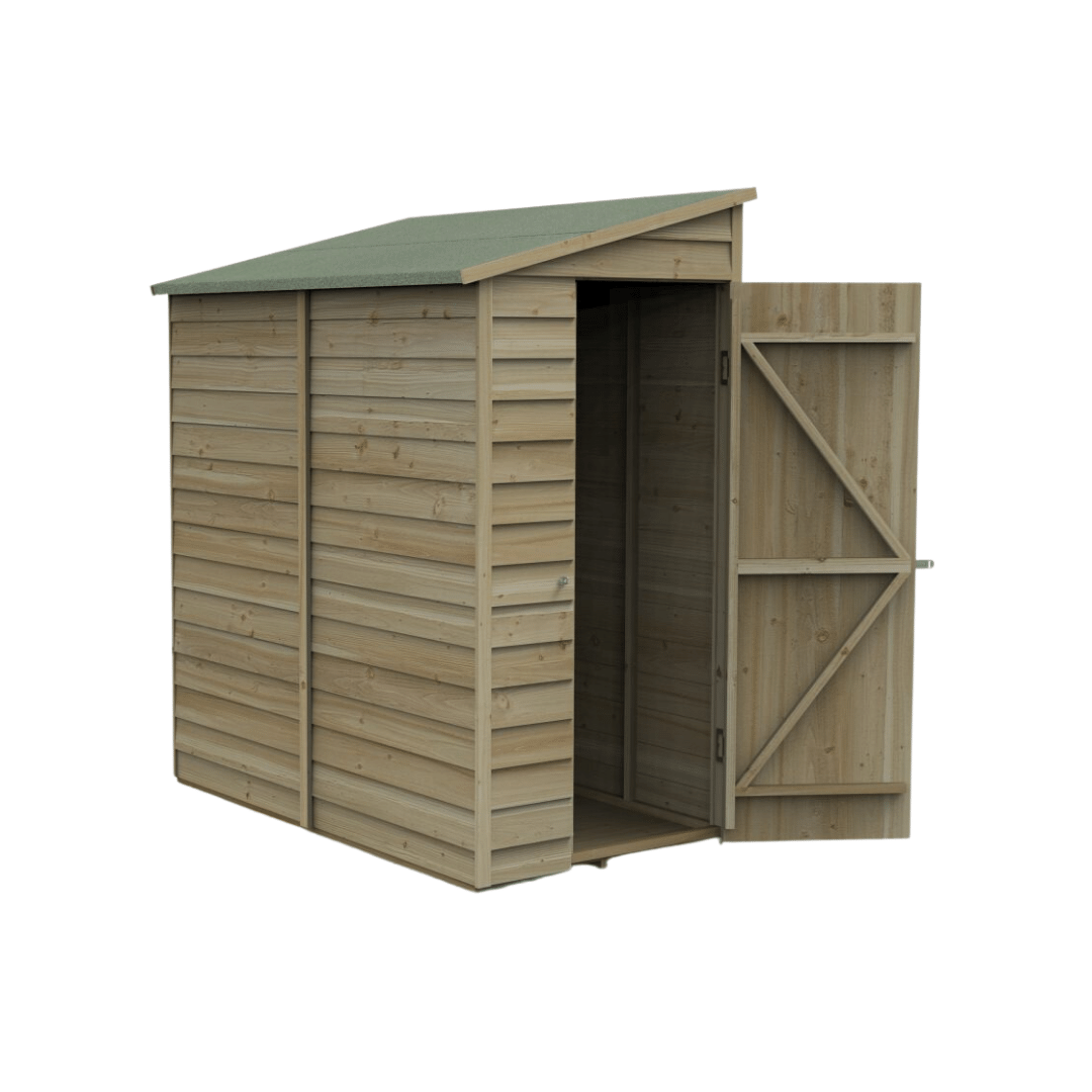 Overlap Pressure Treated Pent Shed 6x3 No Window