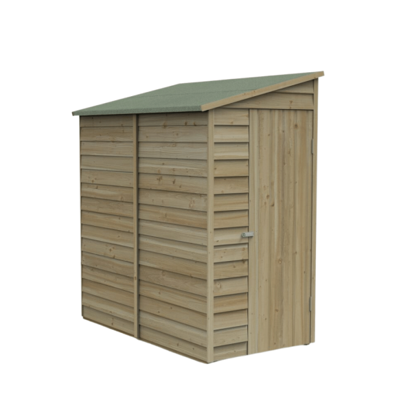 Overlap Pressure Treated Pent Shed 6x3 No Window