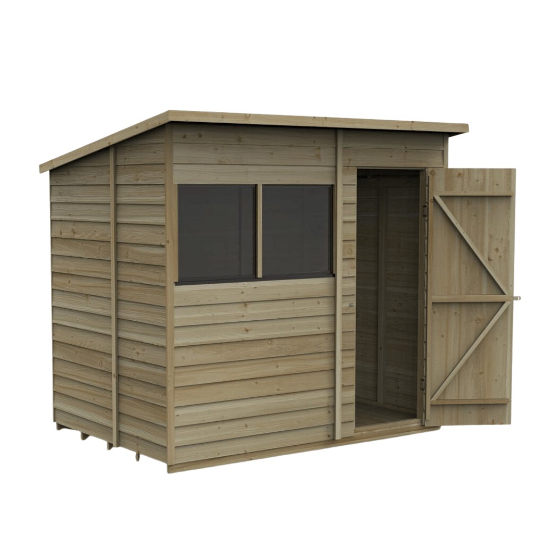 Overlap Pressure Treated 7x5 Pent Shed