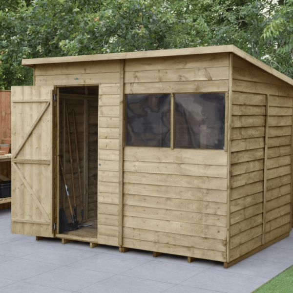 Overlap Pressure Treated Pent Shed 8x6