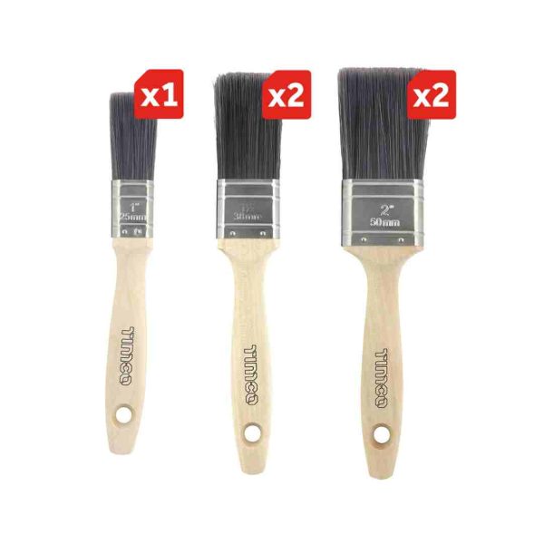 Timco Pro Synth Paint Brush Set 5PC