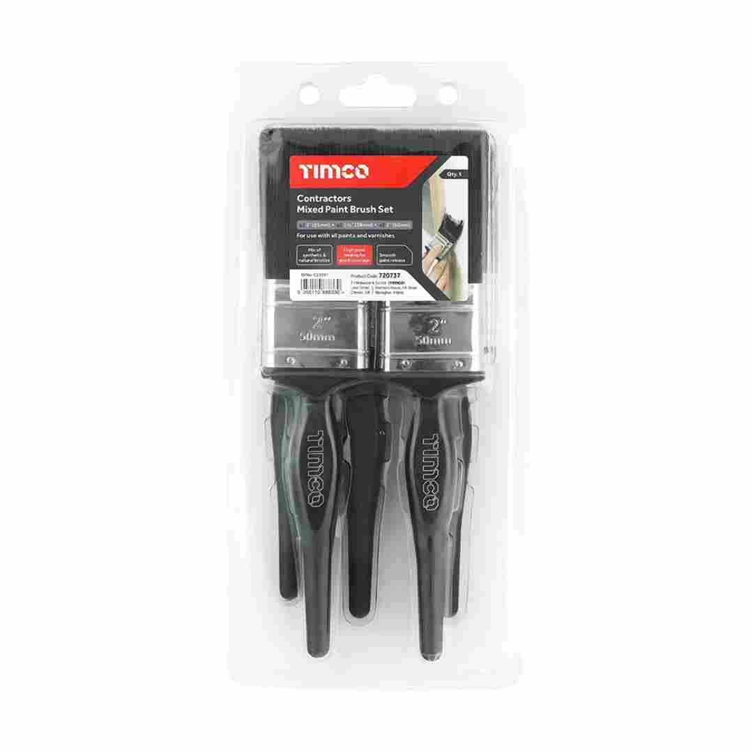 Timco Contractor's Paint Brush 5PC