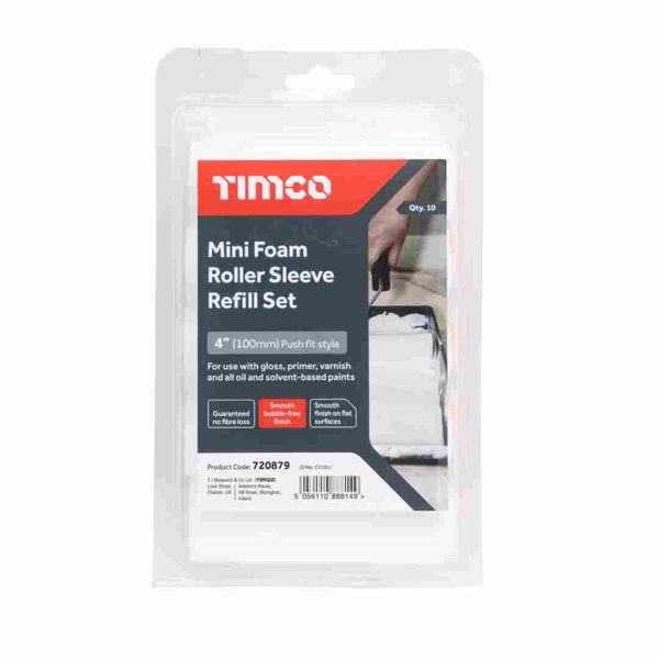 Timco Foam Mini Roller Sleeve Refills 4''