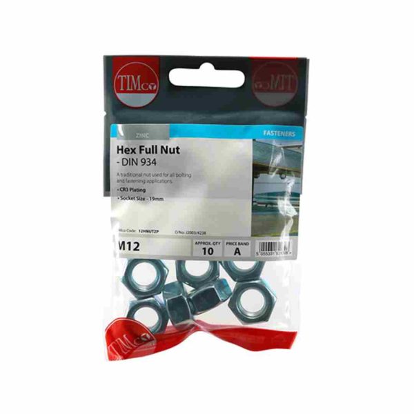 Hex Full Nuts M12 Timpac (10)