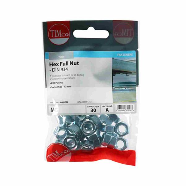 Hex Full Nuts M8 Timpac (30)