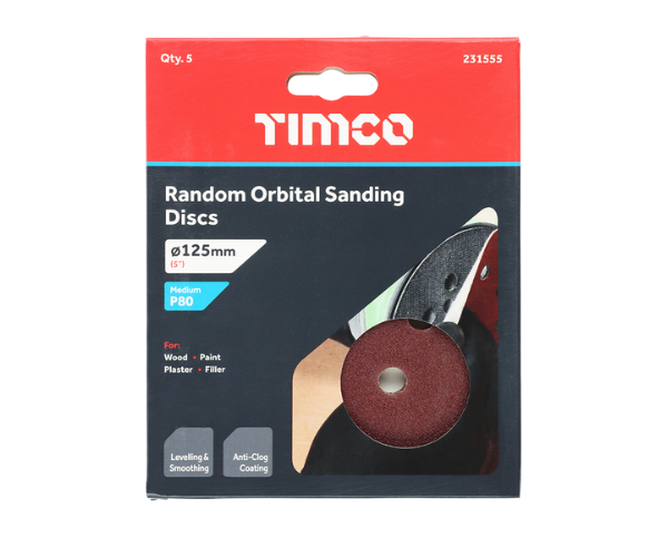 Timco Orbital Sanding Discs P80 125mm