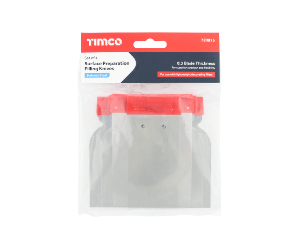 Timco Surface Prep Filling Knife Set 4PC