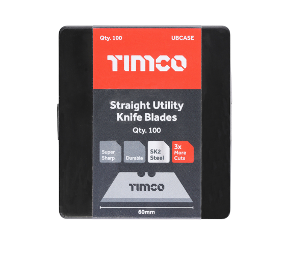 Timco Utility Knife Blades 60 x 19 x 0.6