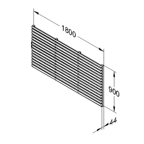 Contemporary Slatted Fence Panel 6ft x 3ft