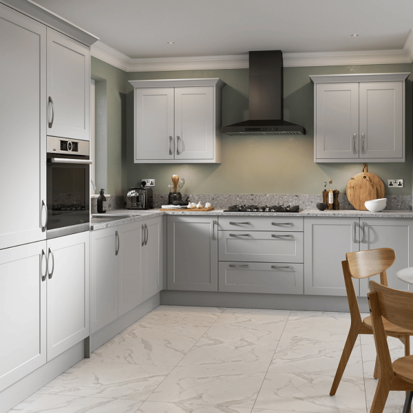 SHAKER ULTRAMATT LIGHT GREY KITCHEN