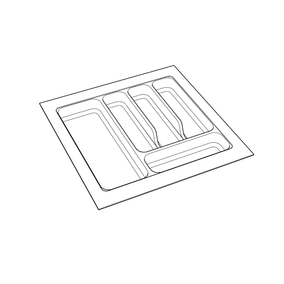 500mm Grey Cutlery Tray