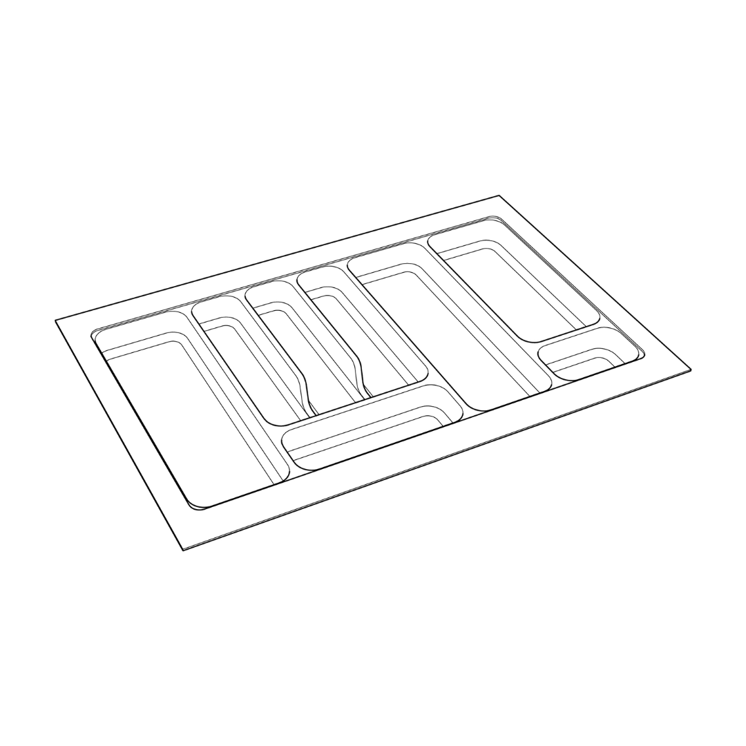 800mm Grey Cutlery Tray