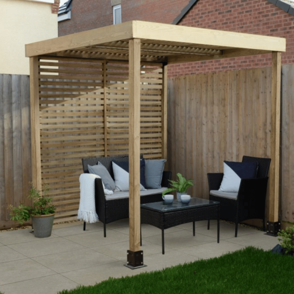 Modular Pergola W/ One Side Panel 2050mm x 1970mm x 1970mm