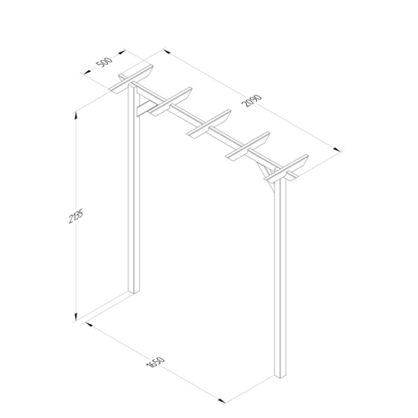 Hanbury Flat Top Arch 2140mm x 2090mm x 500mm